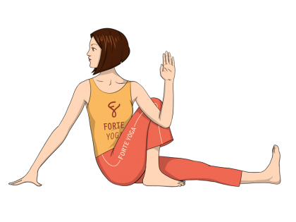 Yoga Pose Dedicated to the Sage Marichi III
