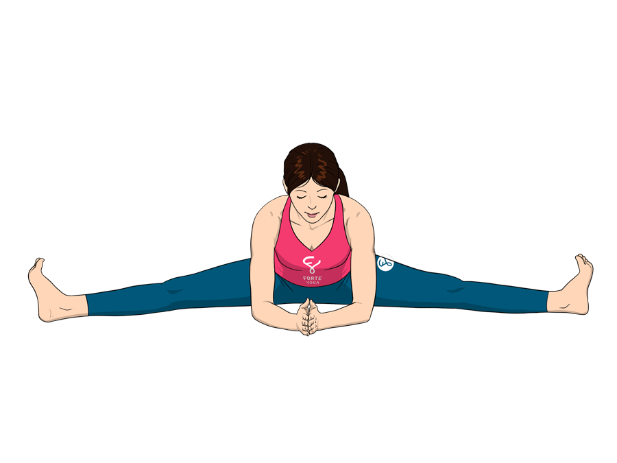 Wide Angle Seated Forward Bend Yoga Pose - Forte Yoga