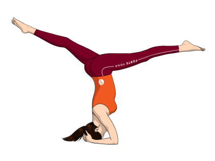 Extended Leg Headstand Yoga Pose