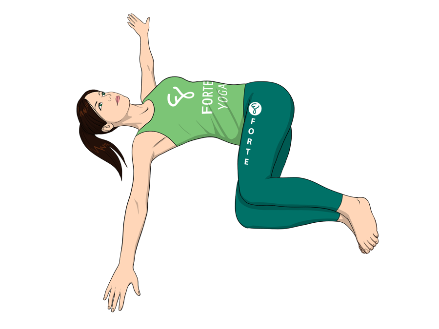 Half Revolved Belly Yoga Pose
