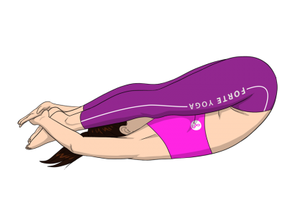 Lying Down Westward Yoga Pose