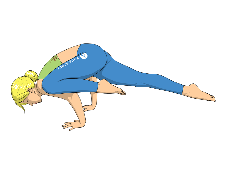 One Leg Side Crane Yoga Pose - Forte Yoga