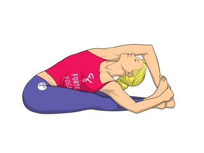 Revolved Seated Forward Bend Yoga Pose