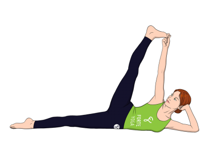 Side Reclining Leg Lift Yoga Pose