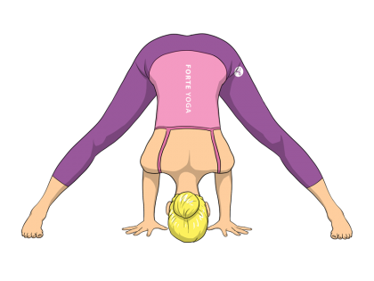 Wide Legged Forward Bend Yoga Pose